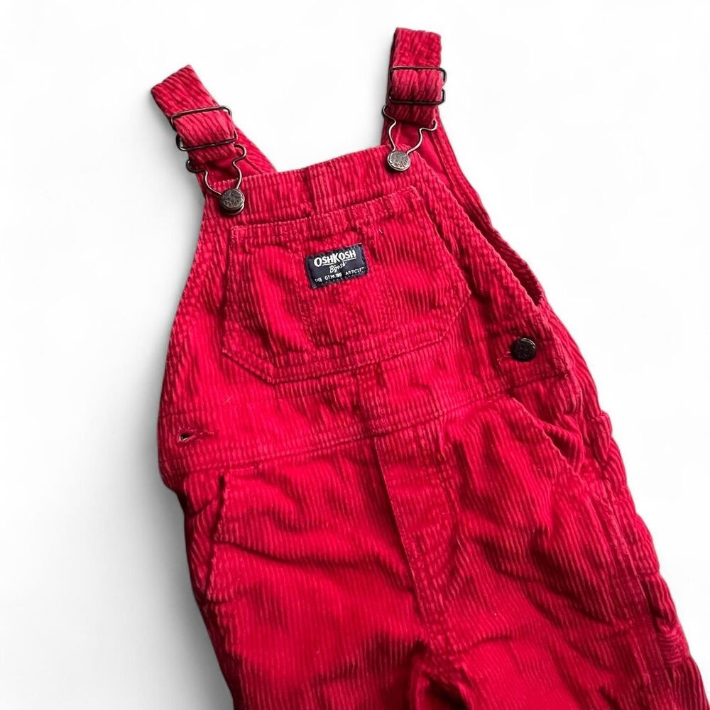 OshKosh bgosh Overalls Corduroy 12M Red Dungarees